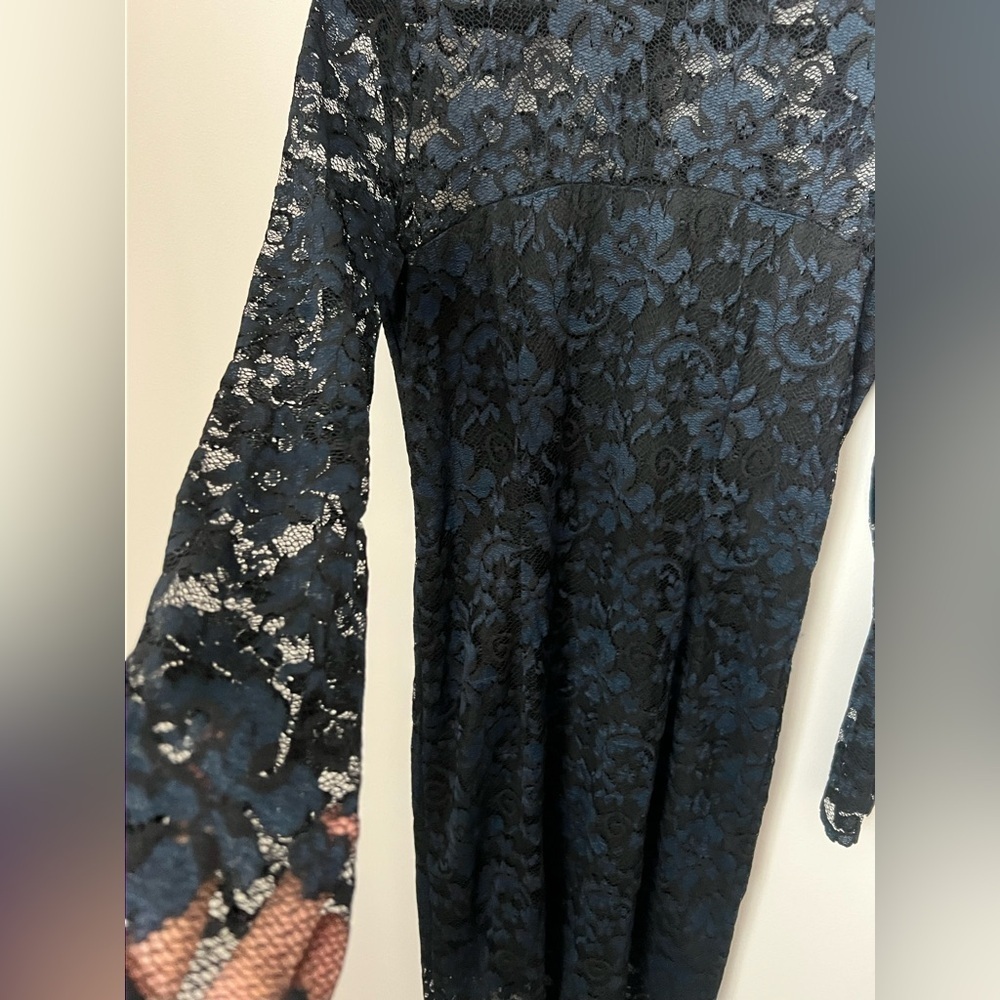 Ganni Elegant Navy Lace Dress Size 6 - Picture 15 of 15